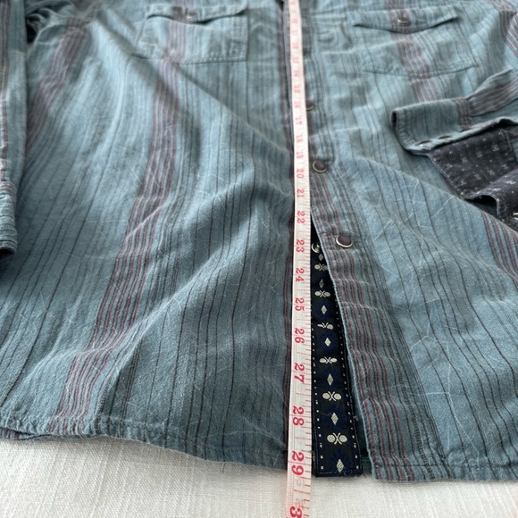 Denim Button Down Pearl Snap, Scully, Men’s L - Picture 8 of 9